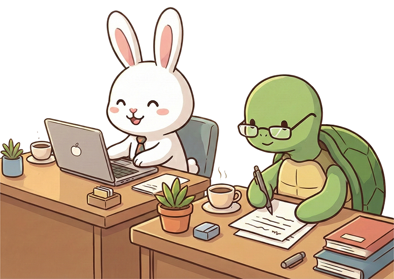 ぴょん吉とカメ吉について