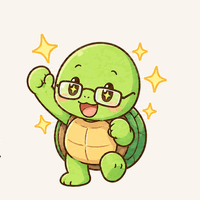 カメ吉（嬉しい表情）