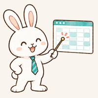 ぴょん吉（指し棒で教える表情）
